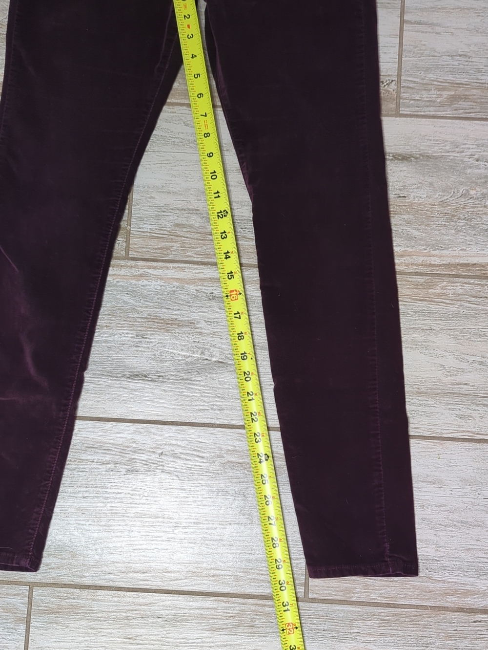Buffalo David Bitton Purple/Merlot Wine Velvet Skinny Jeans Flocked Denim - Picture 12 of 12